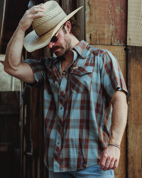EL PASO BAMBOO SHORT SLEEVE BUTTON UP - MENS